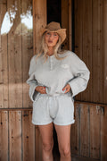 Sunday Waffle Short in Oatmeal Marl