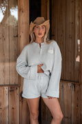 Sunday Waffle Henley in Oatmeal Marl