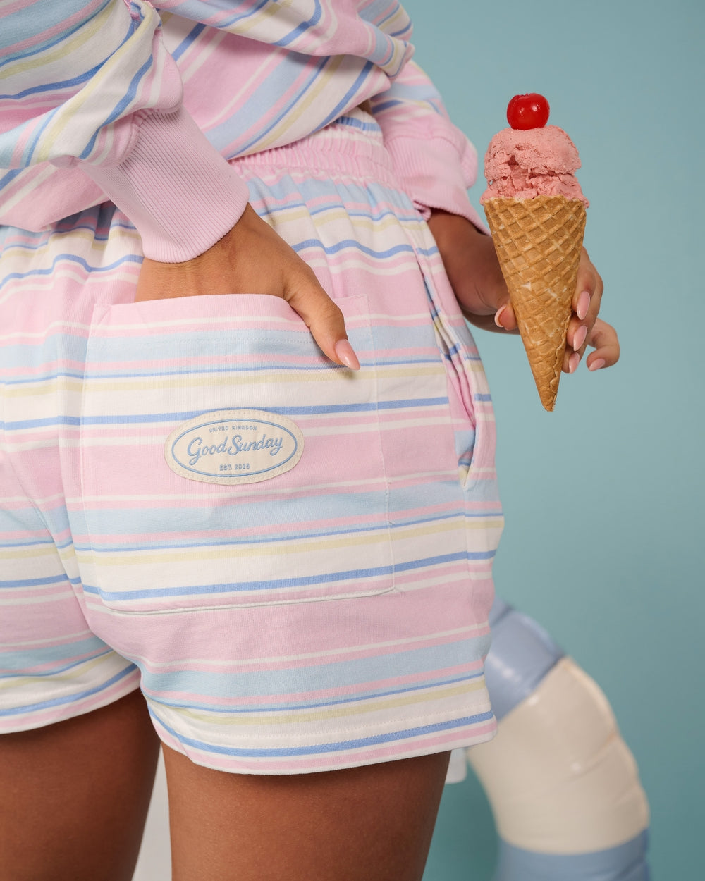 Varsity Shorts in Salt Air Stripe