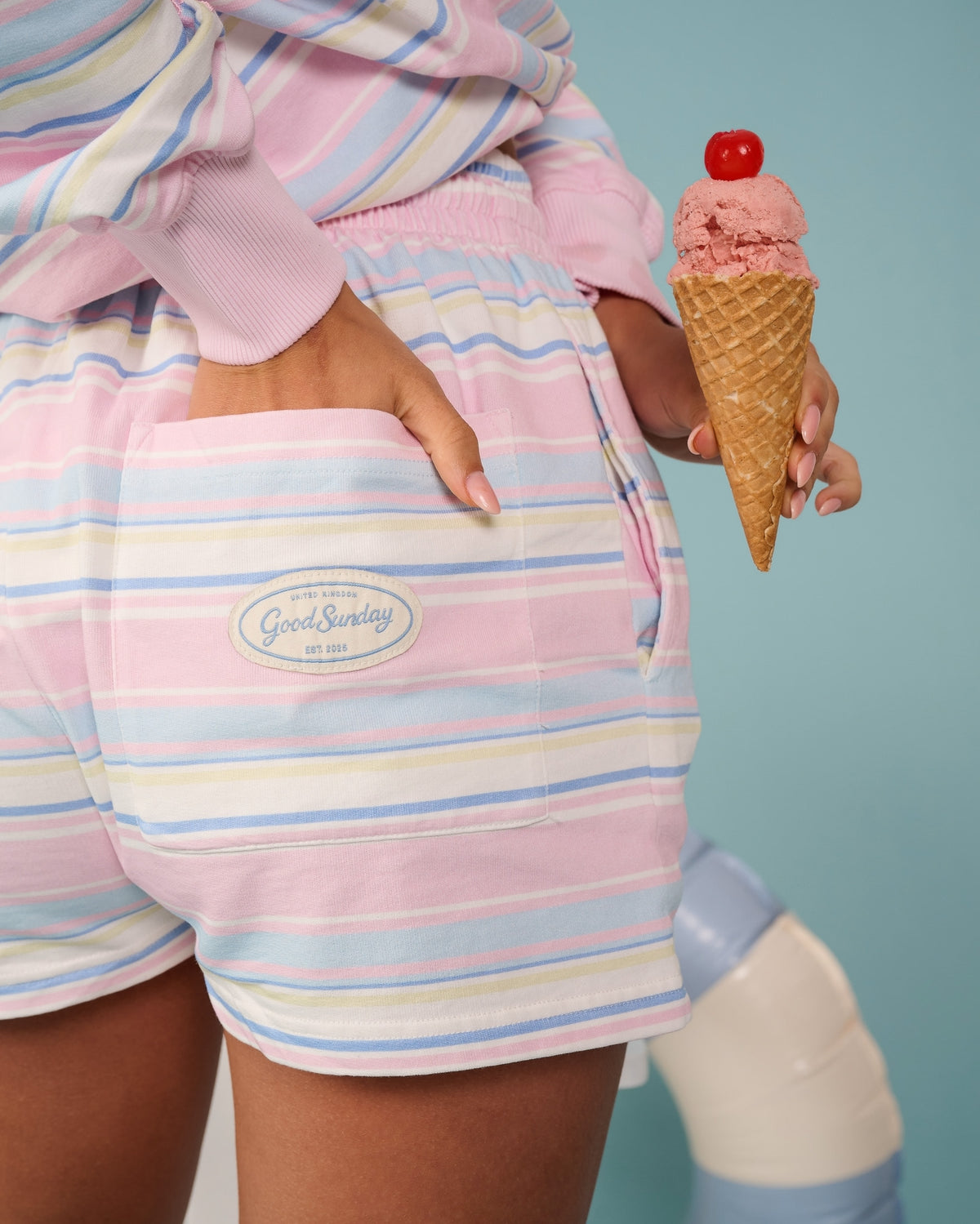 Varsity Shorts in Salt Air Stripe