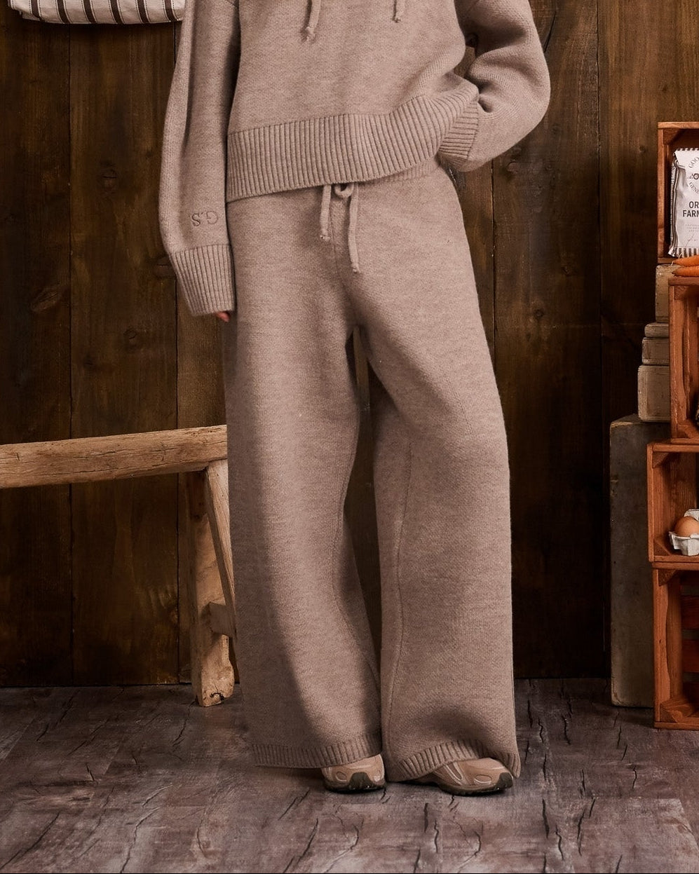 Sunday Knit Trouser - Walnut