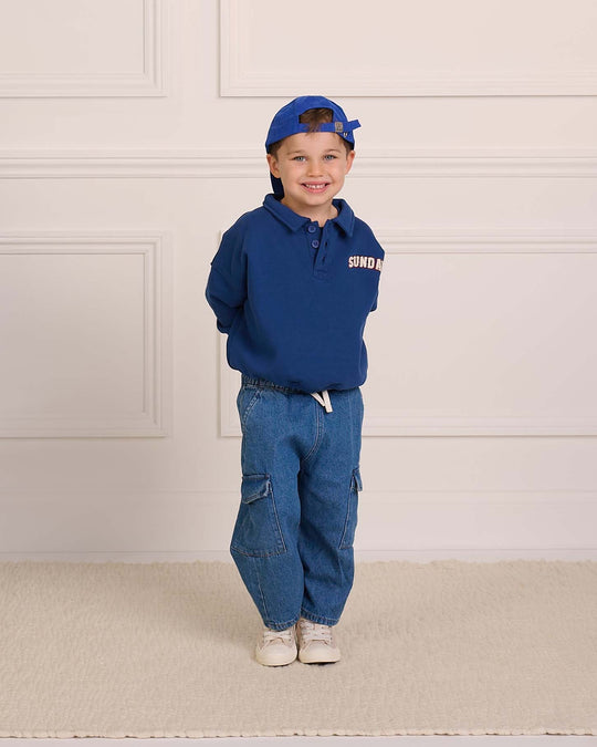 Kids Heritage Button Sweatshirt