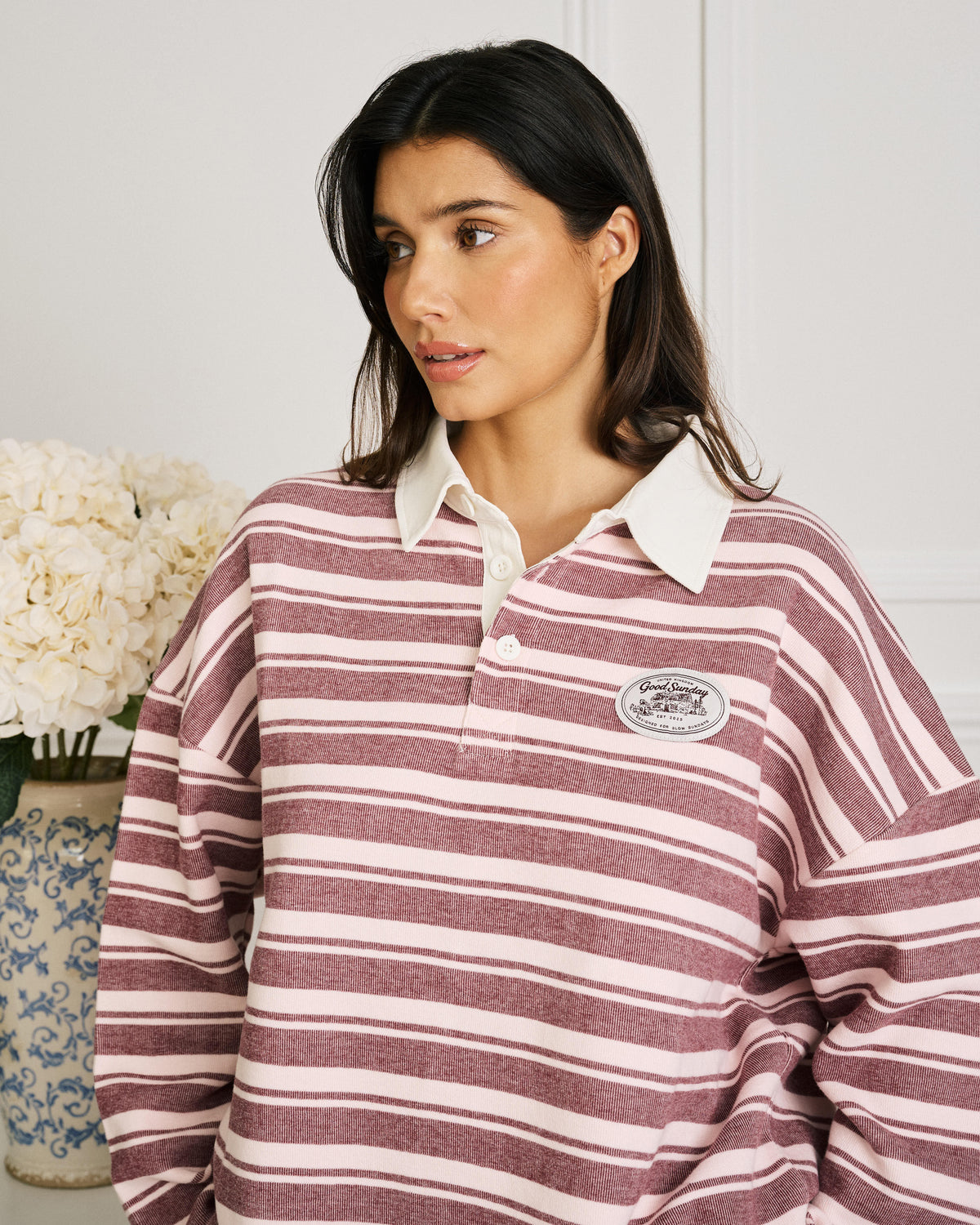 Softgirl Striped Rugby Top