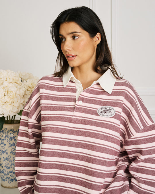 Softgirl Striped Rugby Top