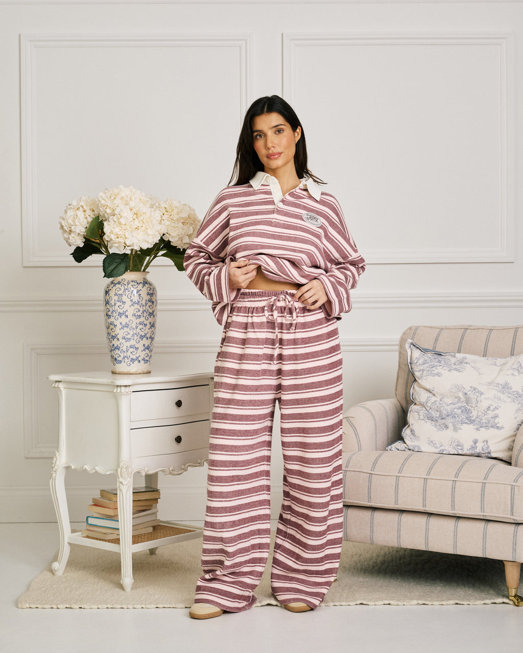 Softgirl Striped Wide Leg Trouser