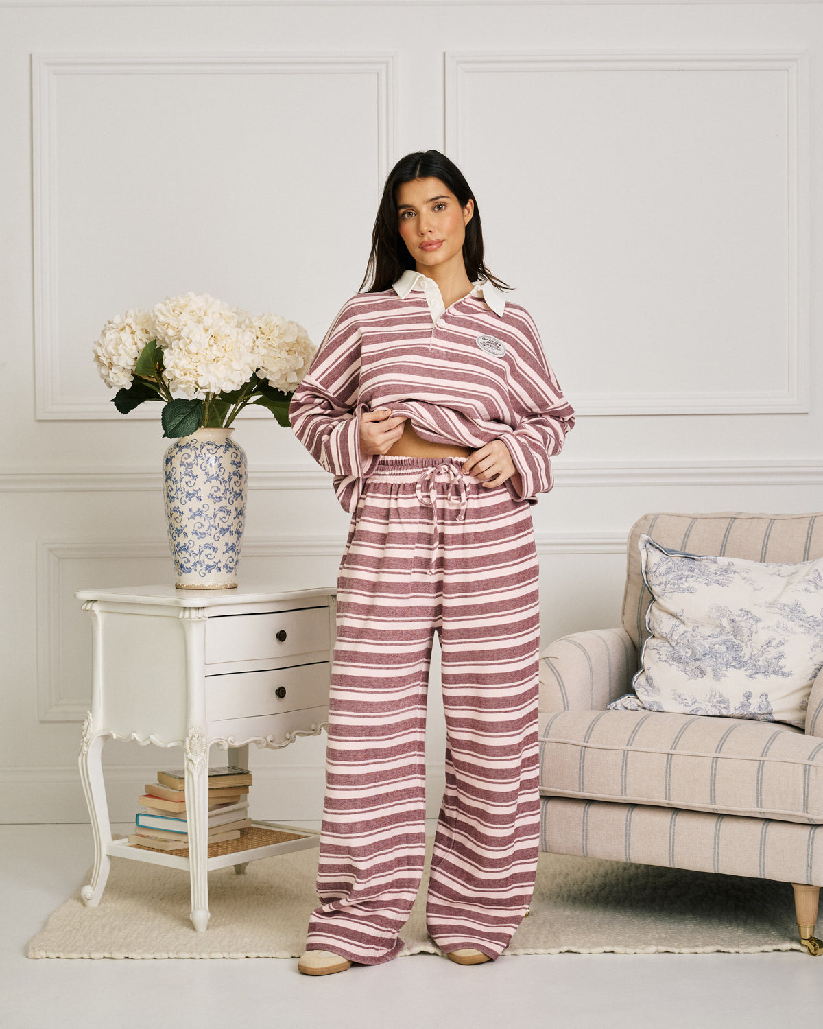 Softgirl Striped Wide Leg Trouser